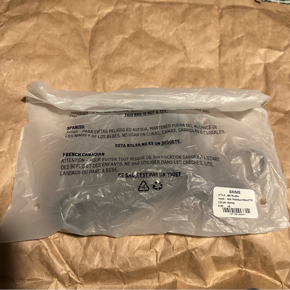 COPY - NWT Skims Cotton Logo Mini Triangle Bralette - Picture 7 of 13